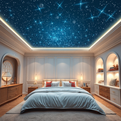 Céu Estrelado Original Branco Kit Fibra Ótica 300 Pontos