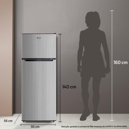 Geladeira Refrigerador Hq Defrost 230 Litros Cinza Hq-230rdf 110v - 4