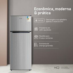 Geladeira Refrigerador Hq Defrost 230 Litros Cinza Hq-230rdf 110v - 6
