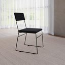 Ver imagem 2 de Kit 6 Cadeiras Málaga Veludo Preto para Mesa Sala de Jantar Cozinha - Preto