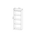 Ver imagem 3 de Estante Livreiro Solteiro Me4150 C/ 3 Prateleiras Amêndoa - Tecno Mobili