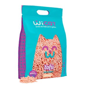 Granulado Higiênico para Gatos 2,1kg Tofu Pêssego - Wicat