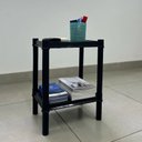 Ver imagem 3 de Prateleira Organizadora Multiuso 2 Prateleiras Preta Multiuso Banheiro, Cozinha, Quarto, Lavanderia