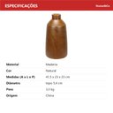 Ver imagem 7 de Vaso Decorativo de Madeira Natural 41x22,5x22,5cm Enfeite Sala Mesa Estante