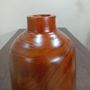 Ver imagem 3 de Vaso Decorativo de Madeira Natural 41x22,5x22,5cm Enfeite Sala Mesa Estante