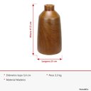 Ver mais imagens de Vaso Decorativo de Madeira Natural 41x22,5x22,5cm Enfeite Sala Mesa Estante