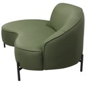 Ver imagem 7 de Sofá Curvo 02 Lugares 150cm Braço Esquerdo Thommy Pés Preto Linho Verde Claro - Casaepoltrona