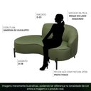 Ver imagem 3 de Sofá Curvo 02 Lugares 150cm Braço Esquerdo Thommy Pés Preto Linho Verde Claro - Casaepoltrona