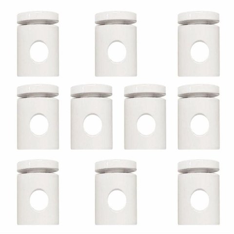 Kit-10 Desviador de Cabo para Lustres e Pendentes e Luminária Md-6005/10 Branco