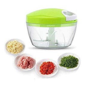 Mini Processador Manual 3 Lâminas Inox Alho Cebola Legumes