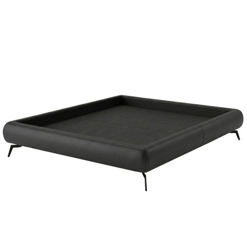 Cama Casal Base Box Pés Ferro 156cm Nami Corano Preto - Nexta Casa