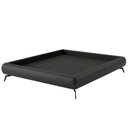 Ver imagem 1 de Cama Casal Base Box Pés Ferro 156cm Nami Corano Preto - Nexta Casa
