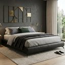 Ver imagem 3 de Cama Casal Base Box Pés Ferro 156cm Nami Corano Preto - Nexta Casa