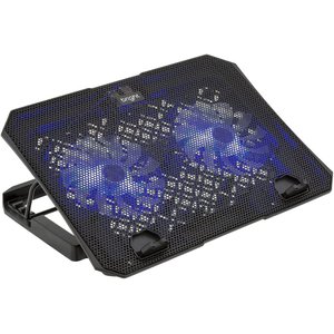Suporte Gamer para Notebook, LED, 15.6, 2x FANS, HUB USB, Preto - BC001
