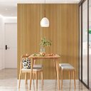 Ver imagem 1 de Papel de Parede Madeira Ripada Marrom Clara 59x300cm