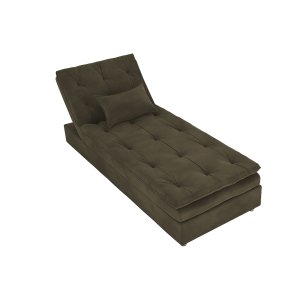 Sofá Chaise Super Confortável para Sala de Estar - Suede:capuccino