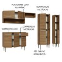 Ver imagem 5 de Armário de Cozinha Completa 261cm Rustic Emilly Madesa 02