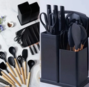 Ver imagem 4 de Jogo de Talheres Utensílios Kit Facas 19 Peças com Tabua