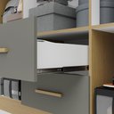 Ver imagem 4 de Guarda-Roupa Casal com 6 Portas e 2 Gavetas 150cm Multimóveis Crsal-GRP129 - Madeirado/Cinza