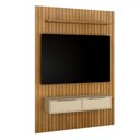 Ver imagem 2 de Painel para Tv até 55 Polegadas Vitória 2 Portas Ripado 100% Mdf Cinamomo/off White - Valdemóveis