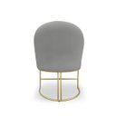 Ver imagem 3 de Kit 2 Banqueta Poltrona Lua Penteadeira e Salão com Base Metálica:cinza