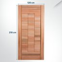 Ver imagem 2 de Folha de Porta Maciça em Eucalipto Acabamento Natural 210x120cm PM97 Cruzeiro Portas Natural