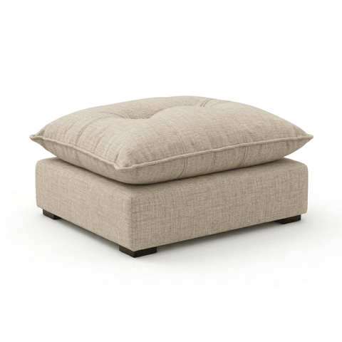 Cama Puff Pet Cachorro Gato Super Macio e Confortável Linho:linho Bege