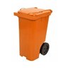 Lixeira Container Laranja com Roda 240 Litros MN Plast JSN - 1