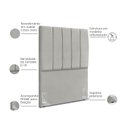 Ver imagem 4 de Cabeceira Estofada Solteiro Carla 90cm Suede Cinza Claro