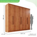 Ver imagem 3 de Guarda-roupa Casal 6 Portas 4 Gavetas Coliseu