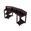 Ver imagem 1 de Mesa Gamer Cockpit para 2 Monitores Me4167 Preto/vermelho Tecnomobili