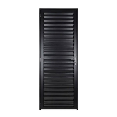 Porta Vestiário Palheta Alumínio Preto 160x70cm c/ Trinco