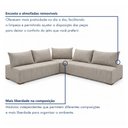 Ver imagem 5 de Sofá de Canto Modulado com Puff e Base Madeira Maciça 320CMX270CM Lisboa