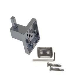 Toalheiro Inox Banheiro Kit Instalação Quadrado Cromo C6953f Luuk Young - 4