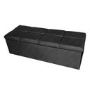 Ver imagem 4 de Kit Cabeceira + Calçadeira Baú Copenhague King Size 195cm Suede - Renascer Decor:Preto