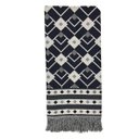 Ver imagem 4 de Manta Xale Sofá Decorativa Luxo Dupla Face Jacquard 1,40mx1,70m Istambul Azul Marinho