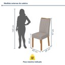 Ver imagem 4 de Conjunto Sala de Jantar 6 Lugares Quadrada Tampo MDF Mesa Astrid com Cadeiras Apogeu Cinza Amêndoa Clean/Off White/Mosaico Cinza