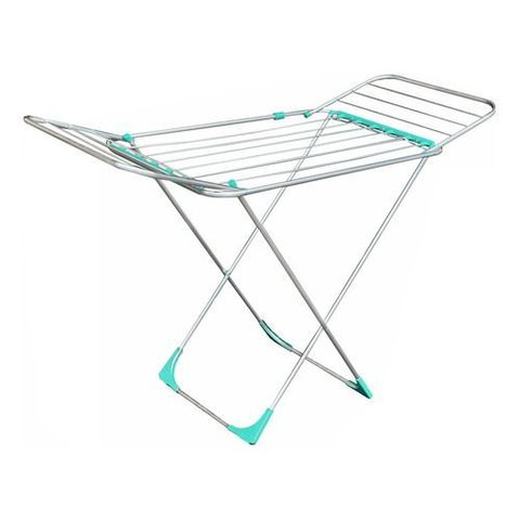 Varal Gibafer Tender Gibafer Varal de Chao de Piso Cor Ciano de 1.6m X 60cm X 90cm Desdobrado