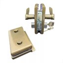 Ver imagem 2 de Fechadura Maçaneta Recorte 1520 Vidro/Vidro Bronze mm - Porta Blindex