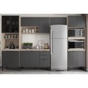 Ver imagem 1 de Cozinha Modulada Completa Firenze 330m com Balcão 120m com Tampo Mpd - Avena Touch/ Grafito Demóbile