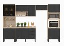 Ver imagem 2 de Cozinha Modulada Completa Firenze 330m com Balcão 120m com Tampo Mpd - Avena Touch/ Grafito Demóbile