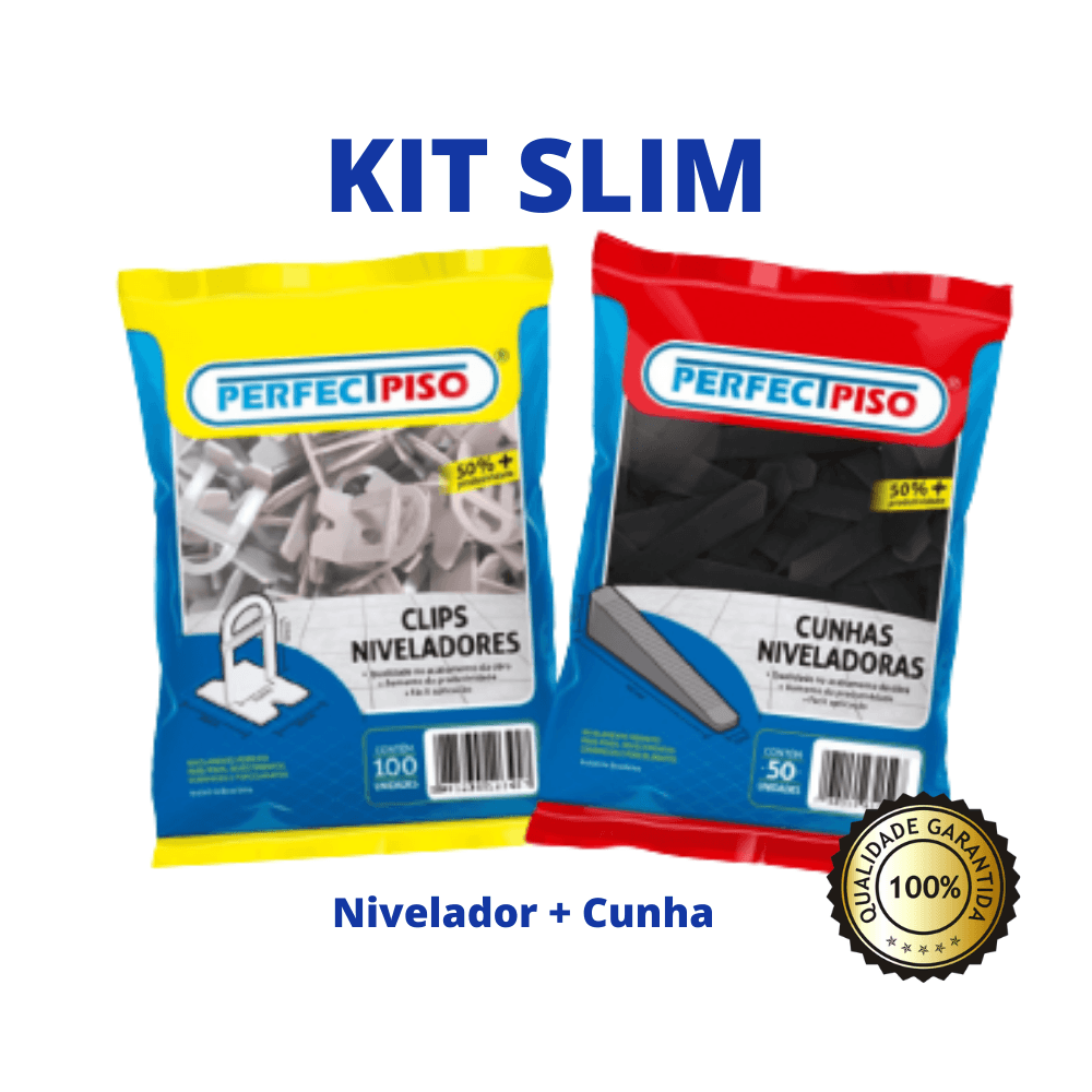 Kit 1000 Niveladora De Porcelanato Slim e 200 Unidades de Cunhas Slim TAMANHO:CLIP 3.0 - 3