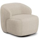 Ver imagem 1 de Poltrona Decorativa Orgânica Giratória Living Barolo L06 Linho Bege Escuro