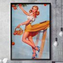 Ver imagem 1 de Quadro Decorativo  Mulher Pegando Frutas-34x49Cm