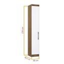 Ver imagem 3 de Guarda Roupa Dormitório Modulado Paris Módulo 1 Porta - Luciane 323:Avelã e Cinammon