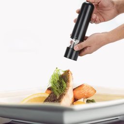 Moedor Eletrico Tempero Sal Pimenta Cozinha Condimento Preparo Triturador Automatico Receita Refeiça - 11