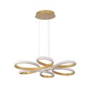 Ver imagem 4 de Lustre Pendente Led 45w Lumina Dourado Moderno com 3 Cores de Luz e Ajuste de Altura Bivolt