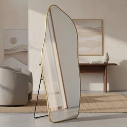 Espelho Grande Corpo Inteiro com Moldura Metal Orgânico Decorativo 170x70cm Luxo - 3 Espelho Grande Corpo Inteiro com Moldura Metal Orgânico Decorativo 170x70cm Luxo - 3