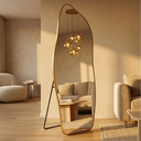 Ver mais imagens de Espelho Grande Corpo Inteiro com Moldura Metal Orgânico Decorativo 170x70cm Luxo