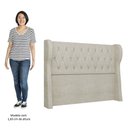 Ver imagem 5 de Cabeceira Casal King Cama Box 195cm Malva I02 Bouclê Bege - Mpozenato